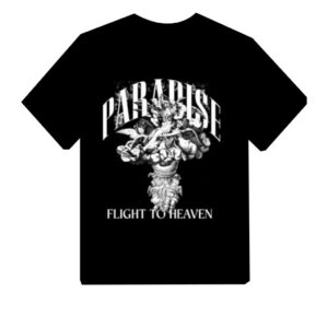 J Wears "PARADISE" Cotton Graphic T-Shirt (Black)
