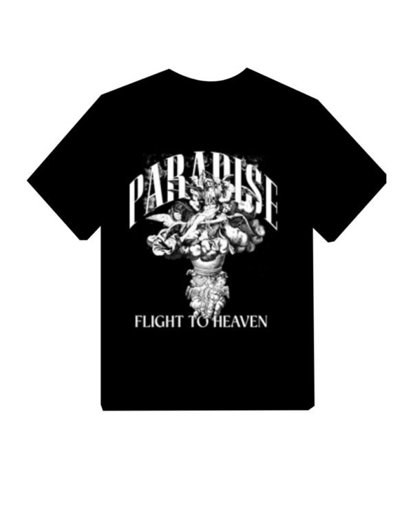 J Wears "PARADISE" Cotton Graphic T-Shirt (Black)
