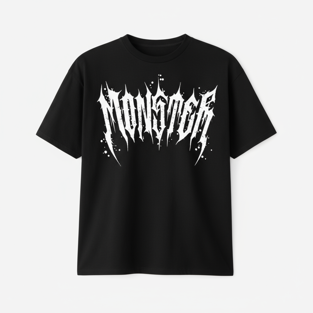 BLACK - GOTHIC MONSTER TEE - Image 3