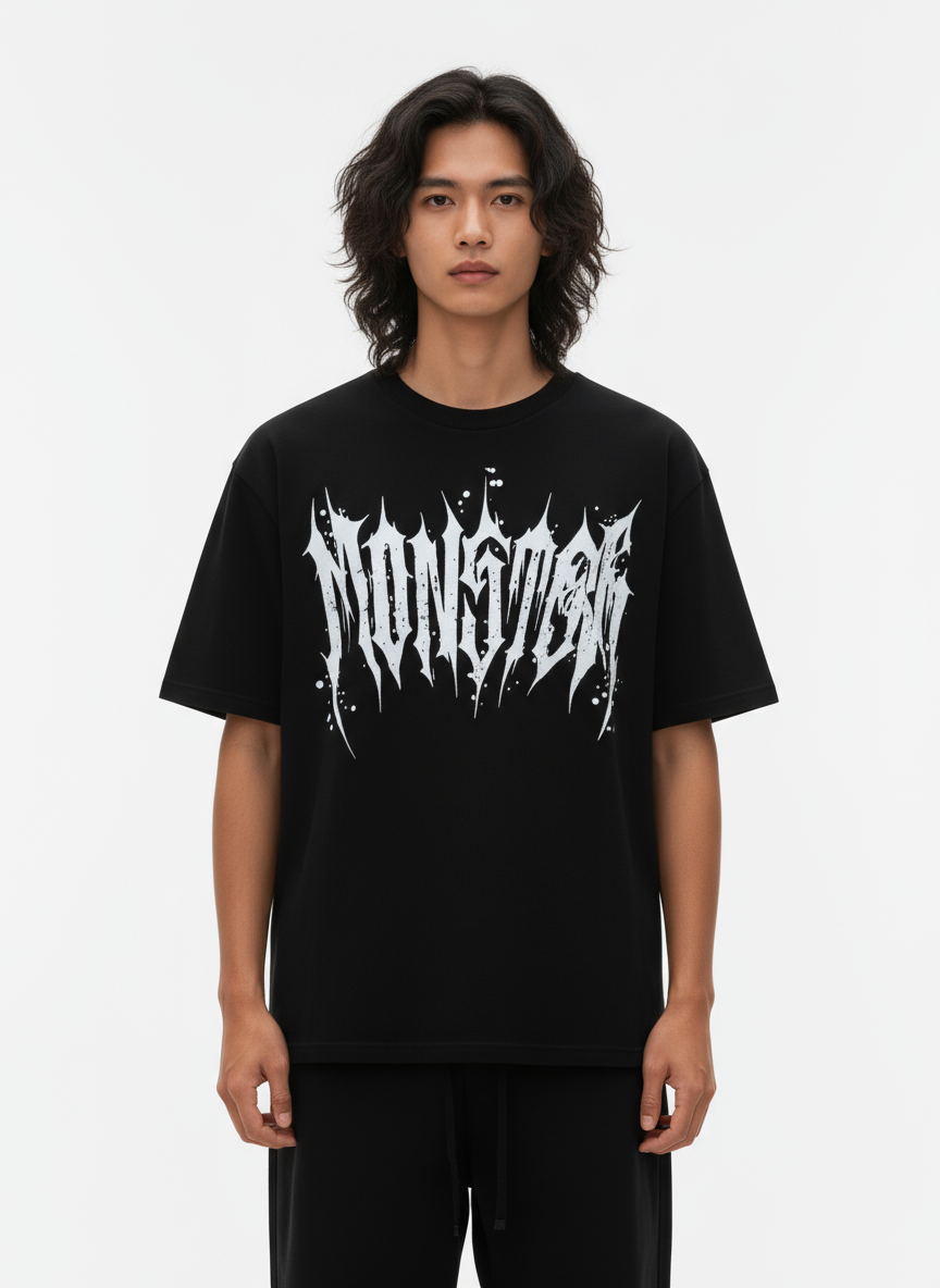 BLACK - GOTHIC MONSTER TEE - Image 2