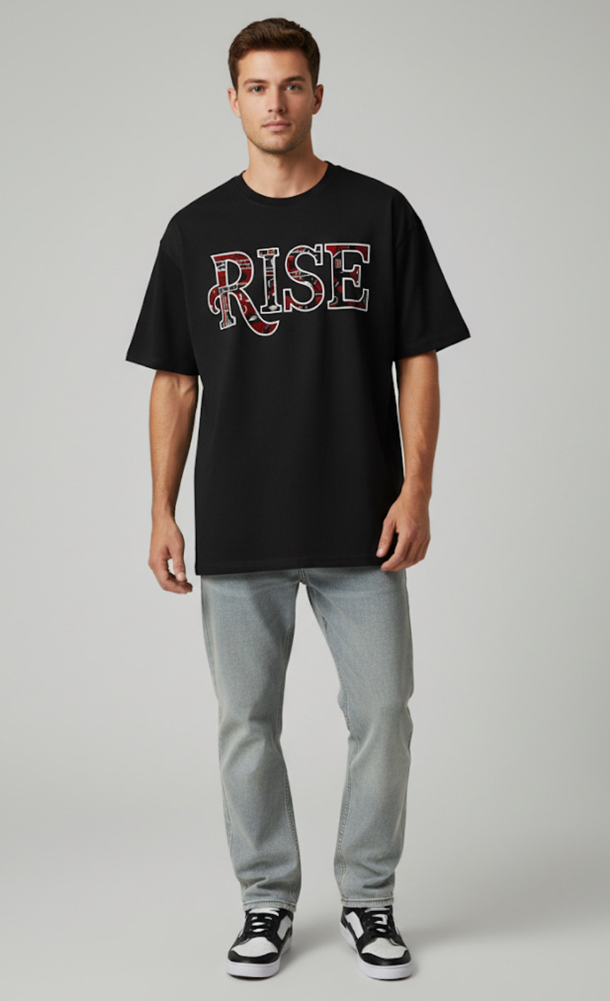 J WEARS - RISE AGAIN TEE - BLACK - Image 2