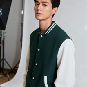 FOREST GREEN - CLASSIC VARSITY JACKET