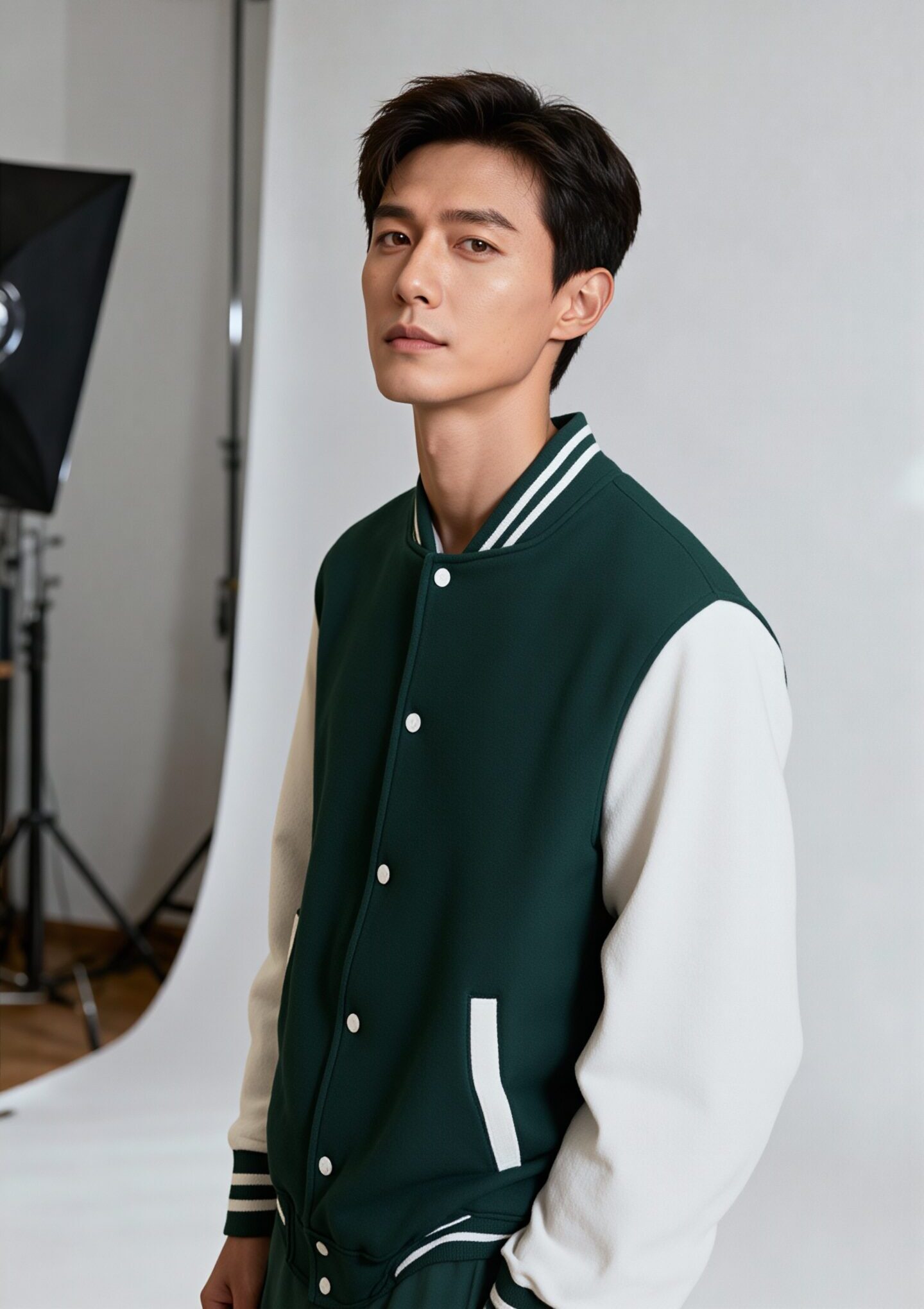 FOREST GREEN - CLASSIC VARSITY JACKET