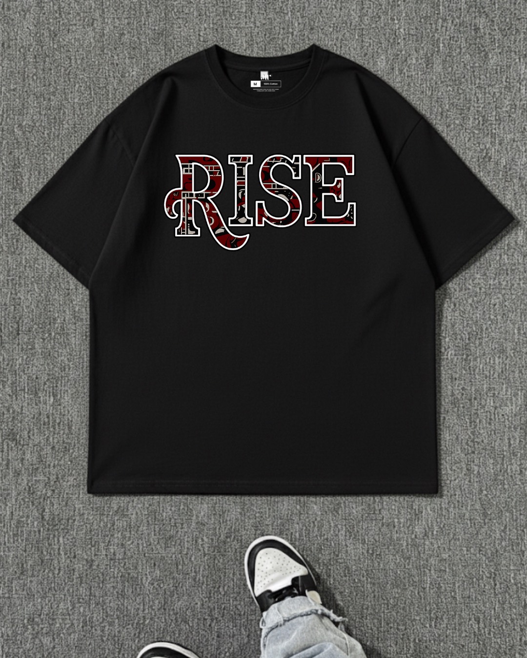 J WEARS - RISE AGAIN TEE - BLACK - Image 3