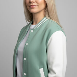 MINT GREEN - CLASSIC VARSITY JACKET